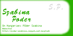 szabina poder business card